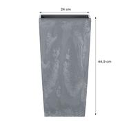 Pot de fleurs avec insert Urbi Square Effect gris DURS240E-425U