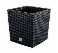 PROSPERPLAST Rato 15,8 litres avec bac de plantation anthracite foncé 26,2 x 26,2 x 26,6 cm.