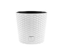 Pot de fleurs avec insert de 7,5L Prosperplast Rato Round DRTUS250L-S449 blanc