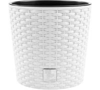Pot de fleurs avec insert de 7,5L Prosperplast Rato Round DRTUS250L-S449 blanc G