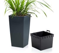 Pot de fleurs avec insert hauteur pot de fleurs pot de plantation...