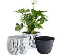 Pot de fleurs avec insert jardinière pot de fleurs pot de plantation rond BOW...