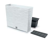 Pot de fleurs avec reserve d´eau 12 L blanc - FURU