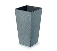 Pot de fleurs avec reserve d´eau 20x20x38cm gris galet - FURU