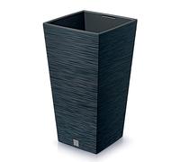 Prosperplast Pot de fleurs FURU avec réserve d'eau 26 x 26 x 50 cm anthracite