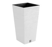 Pot de fleurs avec reserve d´eau 26x26x50cm blanc - FURU