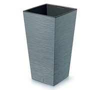 Pot de fleurs avec reserve d´eau 29x29x55cm gris galet - FURU