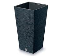 Pot de fleurs avec reserve d´eau 34x34x66cm anthracite - FURU