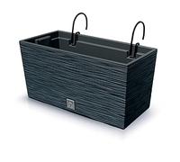 Pot de fleurs avec reserve d´eau, supports de fixation 8L anthracite- FURU