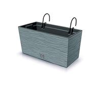 Pot de fleurs avec reserve d´eau, supports de fixation 8L gris galet- FURU