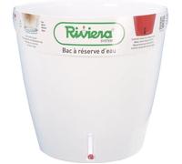 Pot de fleurs avec réserve d'eau RIVIERA - EVA NEW Rond - Ø 35 x H 33 cm - Blanc