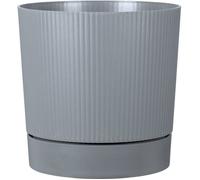 Pot de fleurs avec réserve rond - GARDEN ID - Lino - Ø 29 - 14 L - H 29 cm - Gris pure