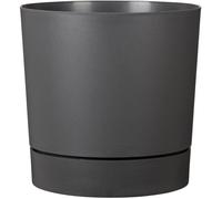 Pot de fleurs avec réserve rond - GARDEN ID - Plano - Ø 39 - 32 L - H 38 cm - Gris métallique