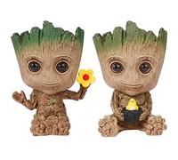 Pot de fleurs Baby Groot - Figurine d'action innovante pour plantes et porte-stylos - Figurine décorative pour plantes, jardin, balcon, aquarium, stylos du film classique - Cadeau
