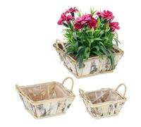 Pot de fleurs Bacs plantes Cache-pots lot 3 set