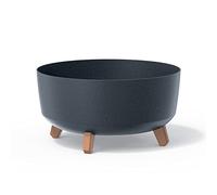 Pot de fleurs bas 14,3L avec pieds amovibles et insert 380 mm, anthracite