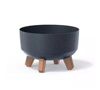 Pot de fleurs bas 3,8L avec pieds amovibles et insert 235 mm, Eco anthracite