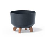 Pot de fleurs bas 5,1L avec pieds amovibles et insert 235 mm, Eco Anthracite
