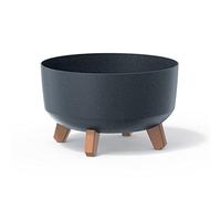 Pot de fleurs bas 6,8L avec pieds amovibles et insert 285 mm, Eco anthracite