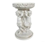 Pot de fleurs beige ange pour décoration de villa et terrasse Beige (B) | Peint à la main pour une finition beige, résine résistante aux UV, charmant design européen, s'adapte aux petites et grandes