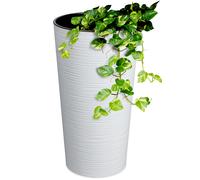 Pot de fleurs bio KADAX, avec insert, jardinière, 25 cm, blanc