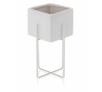 Pot de fleurs blanc Mizu 23 cm