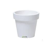 botle Pot de Fleurs en Plastique Blanc 35 x 31,8 cm