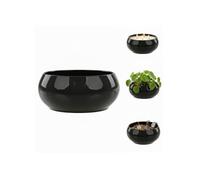 Pot de fleurs - BOTLE - Céramique - Noir - Ø 25,5 cm - Décoratif et polyvalent