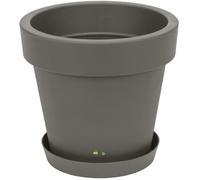 Pot de fleurs - BOTLE - Rond - 13,5 x 12 cm - Plastique - Gris