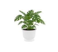 Pot De Fleurs - Botle - Sur Pied - Ø 30 Cm - H 23 Cm - Blanc Moderne Et Durable Multicolore