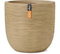 Capi Europe – Pot boule Rib NL KBER932 – 35×34 cm – Beige – Ouverture Ø35 – Intérieur/extérieur