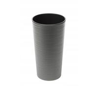 Pot de fleurs burin Lamela Lilia 25 cm, graphite, avec insert