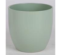 Pot de fleurs Cache-pot BASEL Pot de plantes noir mat rond Céramique H 15 Ø 16 cm
