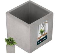 Pot de fleurs / Cache-pot - KOTARBAU - 20 x 20 cm - Ciment - Carré - Gris