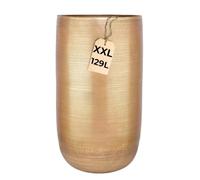 Pot de fleurs moderne Camiel Gold fait à la main en aluminium 81 cm