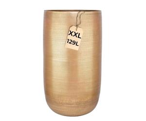Pot de Fleurs Camiel doré 81 cm - Grand Pot Rond en Aluminium