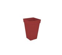 Pot de fleurs Capri carré haut - 65 cm - Rouge foncé