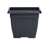Pot De Fleurs Carré 1,7 L Cache Pot Jardinière En Plastique Anthracite 15x15x13 Cm Usage Interieur Exterieur Multicolore