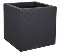 EDA PLASTIQUE Bac à fleurs carré Graphit Up 21 L 29,5 x 29,5 x 29,5 cm Gris anthracite