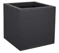 Pot de fleurs Carré 30 cm - EDA - Graphit Up - 21 L - Intérieur / Extérieur - 29,5 x 29,5 x H. 29,5 cm - Gris Anthracite