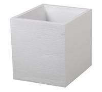 Pot de fleurs Carré 40 cm - EDA - Graphit - 31 L - 39 x 39 x H. 43 cm - Blanc Cérusé
