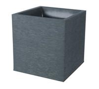 Pot carré 40 cm Graphit - double paroi - volume 31 litres - gris anthracite EDA PLASTIQUES