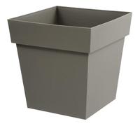 Pot carré bas 38 litres - Toscane 13627 taupe EDA PLASTIQUES