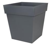 Pot de fleur carré Toscane 49,5 x H.52,5 cm - Gris anthracite