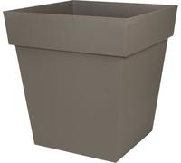Pot de fleurs Carré 50 cm  EDA - Toscane  49,5 x 49,5 x H.52,5 cm - 87 L  Taupe