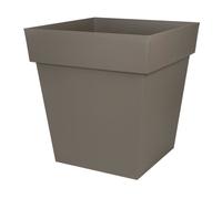 EDA Pot carré Toscane - 50 cm - 87 L - Taupe