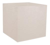 EDA Pot de fleurs Volcania carré 50 cm 57 L Intérieur/Extérieur décor pierre Beige calcaire