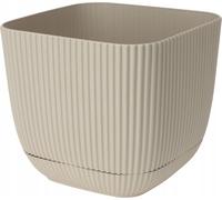 Pot de fleurs carré avec fond en plastique 11 x 9,5 cm