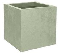 Pot de fleurs carré Basalt Up 29,5 x 29,5 cm - 21 L - Vert amande - Eda Vert