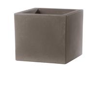 POT DE FLEURS CARRÉ CAPPUCCINO 58X58 CM H 58 MOD. SCHIO CUBO